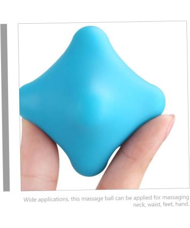 Frcolor Silicone Massage Ball - Vibrating Neck & Muscle Knot Remover - Hexagonal Yoga Roller - 5.7cm Blue - Buy Online on GoSupps.com
