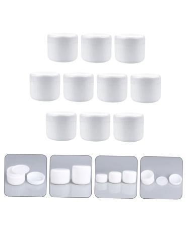 FRCOLOR 20 Pcs Cosmetic Lotion Bottles & Makeup Brushes - Portable Cream Boxes for Travel - Multifunctional White Ointment Containers - Buy Online on GoSupps.com