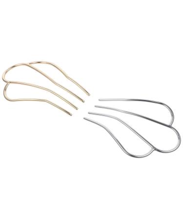 Bestoyard 2pcs U Shaped Hair Fork Side Fork Style Hairpin Set - Alloy Hair Clips for Women Girls - Buy Online on GoSupps.com