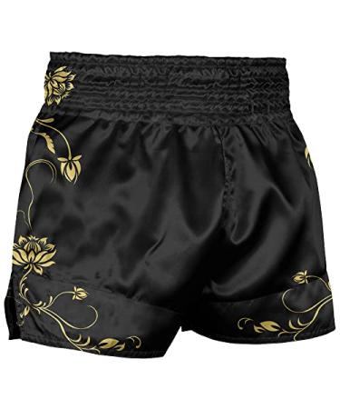 Men's Red Cross X Muay Thai Boxing Shorts Gym Sports Trunks Large Lotus