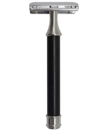 Razor planer reusable razor for classic razor blades made of stainless steel including 5 blades black particularly gentle thorough skin -friendly wet shaving precision razor