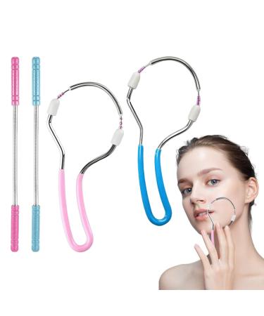 Lot de 4 pilateurs Visage Manuels Ressort Outils de Filetage INOX pour P ques et Carnaval pilation Rapide Joues et L vres pour Maquillage de F te Kit Beaut Portable 2026