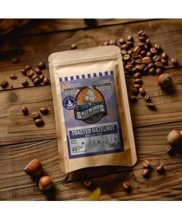 Toasted Hazelnut Ground Coffee by Saltwinds Coffee Company (340g) | Medium Roast Coffee Ground 100% Arabica Low Acid Coffee | Delicious Flavoured Coffee Freshly Roasted in the Maritimes Toasted Hazelnut (Ground) 340 g (Pack of 1) - Buy Online on GoSupps.com