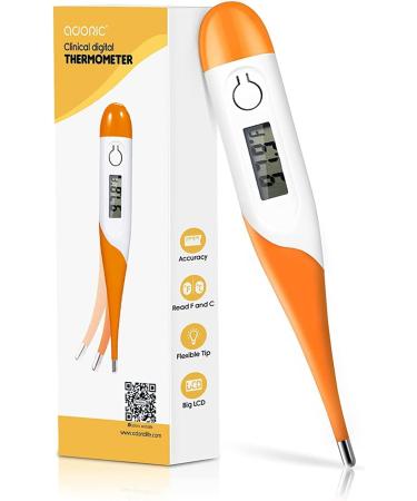 Oral Thermometer, Baby Digital Medical Thermometer, Oral and Rectal Thermometer for Kids Infants and Adults, Waterproof Thermometer with Fever Alarm