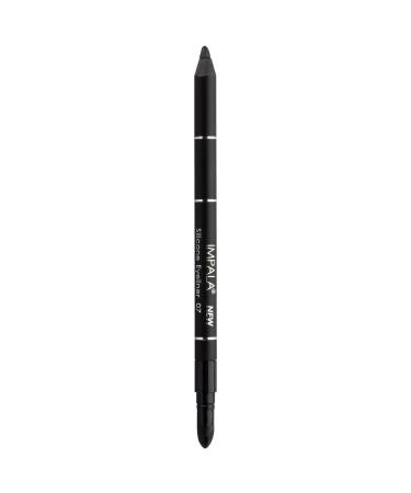 IMPALA | Waterproof Eyeliner with Silicone Black with Glitter Color No. 07 | Defined Line or Smudged Effect | Easy-to-Apply Creamy Texture | Intense Long-Lasting and Water-Resistant Color 07 Black Glitter