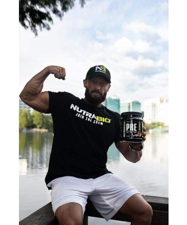 NutraBio PRE Workout Powder - Sustained Energy, Mental Focus, Endurance - 20 Servings - Watermelon - Buy Online on GoSupps.com