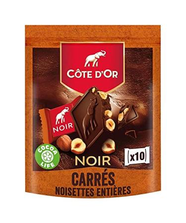 COTE D'OR - Dark Chocolate Squares with Hazelnuts 200G - Pack of 3