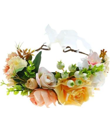 Buy Women s Floral Headband Wreath Crown - Fuchsia Ribbon for Festivals & Weddings | HH88-2 - 1 Count - Buy Online on GoSupps.com