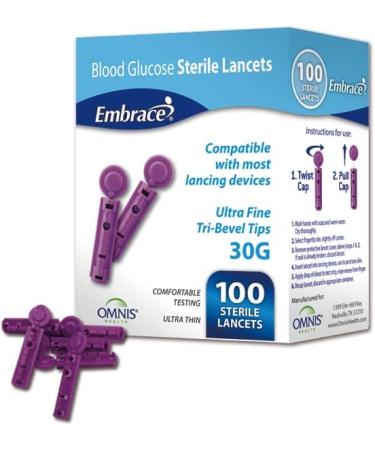 100ct Embrace Talk Blood Glucose Test Strips with 100 Lancets - Buy Online on GoSupps.com