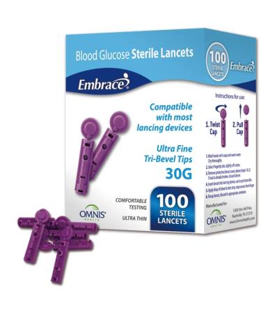 Omnis Health 30G Lancets 300ct - Premium Quality Lancets for Blood Glucose Testing - Buy Online on GoSupps.com