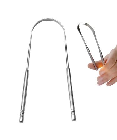Stainless Steel Tongue Scraper & Cleaner for Bad Breath | Effective Tongue Brush & Mouthpiece - Reduce Bad Breath Naturally - Buy Online on GoSupps.com