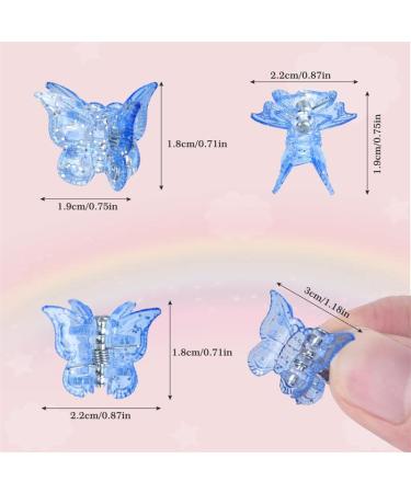 50 Butterfly Hair Clips - Jelly Color Mini Hair Accessories for Women & Girls - 14 Sparkle Candy Colors in Box - Buy Online on GoSupps.com