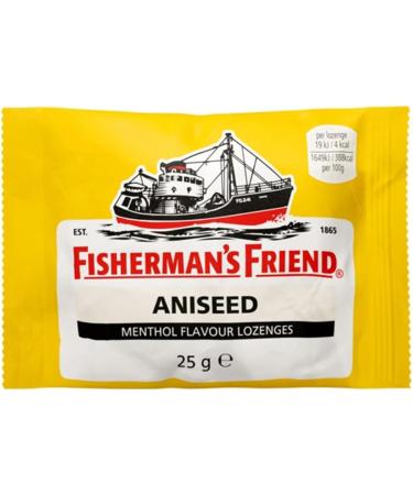 Fisherman's Friend Aniseed Menthol Flavour Sugar-Free Lozenges with Sweeteners Sache - 25g Aniseed 25 g (Pack of 1) - Buy Online on GoSupps.com