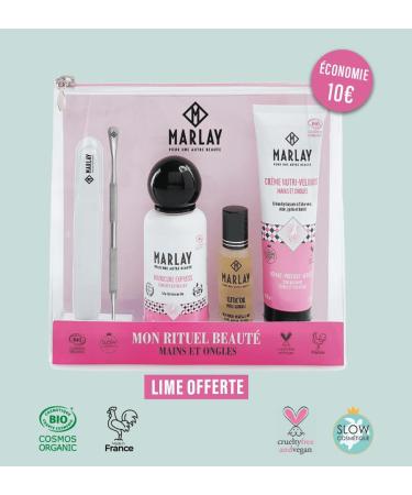 Marlay Cosmetics - Mon Rituel Beaut Kit - Women's Gift Box - Hand Cream Nail Lotion & Cuticle Oil - Manicure Care - Beauty Kit Gift Idea - Made in France - Buy Online on GoSupps.com
