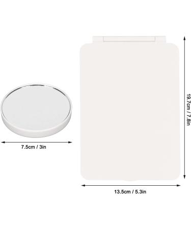 LED Mirror with Light Folding Mirror Compact Lighted Mirror Travel Mirror Adjustable Vanity Mirror with 10x Small Round Mirror Portable Rechargable Desk Makeup Mirror Set for Girls Gifts(White) - Buy Online on GoSupps.com