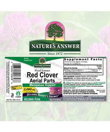 Nature's Answer Red Clover Extract - Alcohol-Free Menopause Support Hormonal Balance Herbal Supplement 0.2 lbs (6-Pack) - Includes Measuring Spoon - International Shipping Available - Buy Online on GoSupps.com