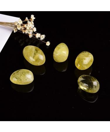 Decorative Crystal 1pc 30g/pc Natural Crystal Stone Citrine Large Grain Polished Stone for Garden Fish Tank Decoration Health Quartz Home Decor Crystal - Buy Online on GoSupps.com