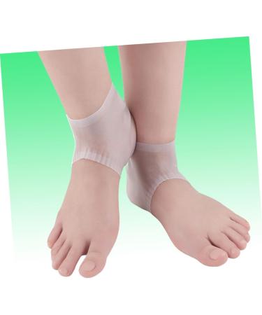 Healeved 1 Pair Foot Care Protector for Men Women Silicone Socks Moisturizing Socks Shoe Insole Shoe Filler Breathable Socks Gelt Shoe Inserts Silicone Gel Socks Heel White medium - Buy Online on GoSupps.com