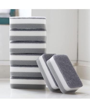 GEOINU 20PC Sponge Dishwashing Wipe Household Double Sided Pot Brush Kitchen Housework Cleaning Rounded Three Layer Sponge Scouring Pad Pack of 20 - Buy Online on GoSupps.com