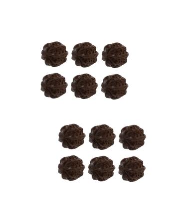 FOMIYES 12 STK Health Ball Elegant trigger point massage Heated curlers Massage ball ornament Hand massager wooden handicrafts handy massage globe handball handball