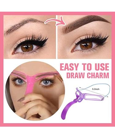 12-Piece Reusable Eyebrow Stencil Kit with Razor and Pencil - Perfect for Beginners and Professionals - Buy Online on GoSupps.com