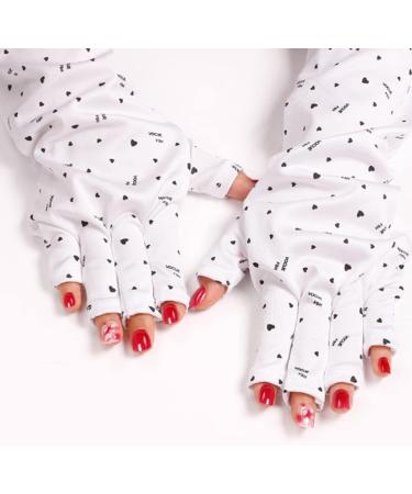UPF 50+ Manicure Gloves Anti UV Shield Gloves for Gel Nail Lamp Nail Art Fingerless Glove for Manicure Dryer Long 11.5x40 cm Moisturizing Gloves - Buy Online on GoSupps.com