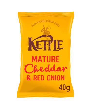 My Africa Store KETTLE Chips Mature Cheddar & Red Onion 40g-Food 1 count (Pack of 1)