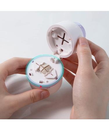 Safety Hidden Blade Pill Cutter & Storage - Split Small & Large Tablets, Blue - Buy Online on GoSupps.com