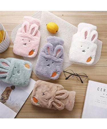 Dlandz Large Gray Rabbit Plush Heat Bottle Bag | Winter Reusable Hand & Foot Warmer | Cozy Warmth for All Ages - Buy Online on GoSupps.com