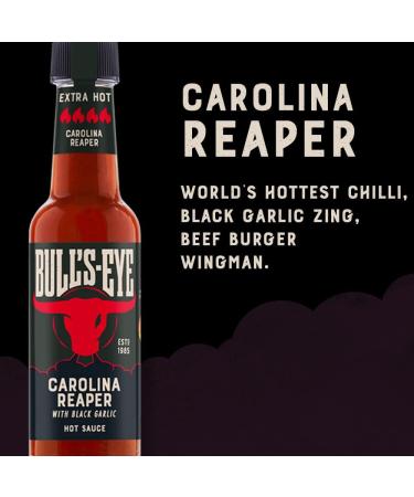 Bull's-Eye Carolina Reaper Extra Hot Sauce 135g - Intensely Spicy Carolina Reaper - 150ml (Pack of 1) - Buy Online on GoSupps.com