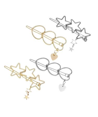 FRCOLOR Pearl Hair Clips Hair Clips for Women Snap Hair Clips for Women Hair Clip Metal Bridal Pearl Alligator Hair Clips Heart Hair Clips Accessories for Hair Clips Hairpin Button