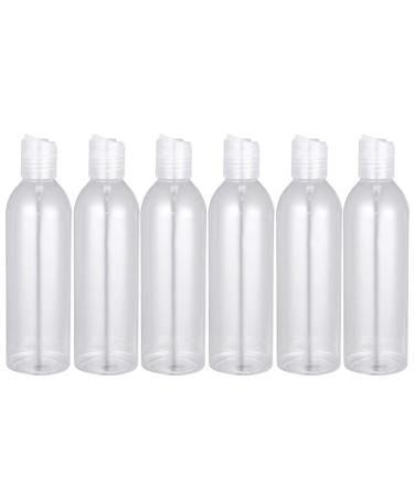Lurrose plastic bottles 6 pieces of empty soap donor plastic cosmetic bottles Refillable empty plastic bottle travel bottles Liquid bottles for cream water liquid soaps 250ml empty bottles transparent