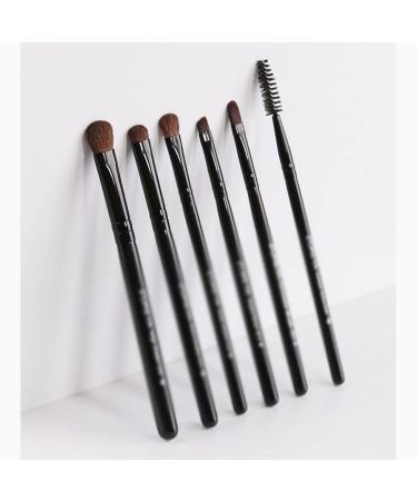 DFHBFG Makeup Tools 6 Small Sets Black Wood Handle Eye Shadow Brush Makeup Brush 1 D