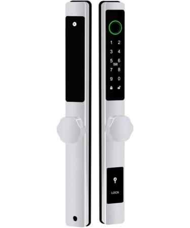 APP Waterproof Smart Fingerprint Password Lock Bridge-Cut Aluminum Alloy for Outdoor Push Pull Sliding Frame Glass Door (Color : Silver A 8535) (Black a 8560) - Buy Online on GoSupps.com