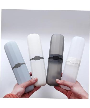 Frcolor Travel Toothbrush Case Set - 4 Portable Holders for Toothbrushes & Toothpaste | Ideal for International Shipping - Buy Online on GoSupps.com