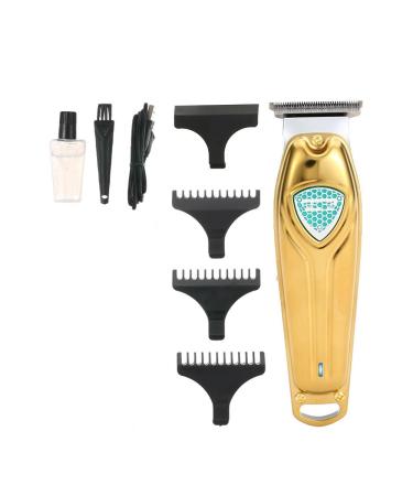 Hair Clippers for Men Electric Hairdresser Carving Scissors USB Rechargeable Oil Head Electric Pusher 0 Cutter Head Hairdresser Hair Clipper Gold
