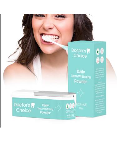HLP Doctor Choice Teeth Whitening Powder with Active Leaf Oil - Natural Stain Remove Tooth Powder for Sensitive Teeth & Freshens Breath with Taste of Mint Teeth Polisher Your Path to Brighter Smile