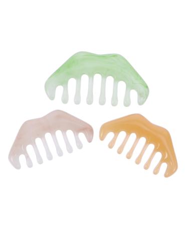 Beaupretty 6 Stk Massagekamm Hairstick for Gua Sha Kamm Face Massage Afro Kamm Guasha-Tool Scratch Massage Creature Stone scratching Delays Men
