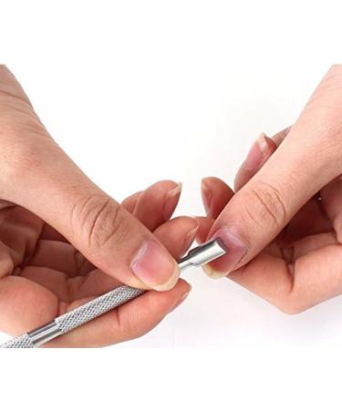 Nail Pusher Set - 3 Pieces Stainless Steel Nail Cuticle Spoon Pusher Remover Manicure Pedicure Tool Set - Buy Online on GoSupps.com