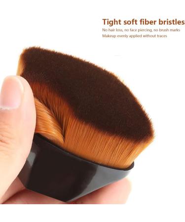 4PCS Foundation Makeup Brush Flat Top Kabuki Hexagon Face Blush Liquid Powder Foundation Brush for Blending Liquid Cream or Flawless Powder Cosmetics (B) - Buy Online on GoSupps.com