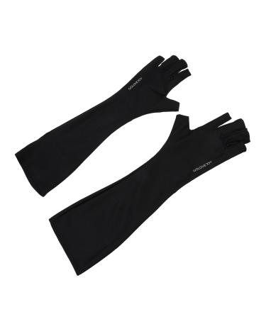 POPETPOP 1 Pair Nail Gloves Nail Lamp Gloves Anti Uv Glove Gloves for Gel Nails Uv-resistant Manicure Gloves Uv Led Lamps Glove Manicure Accessories Nail Gel Polyester Cosmetic Mj03 Apparel 25X9X0.4CM