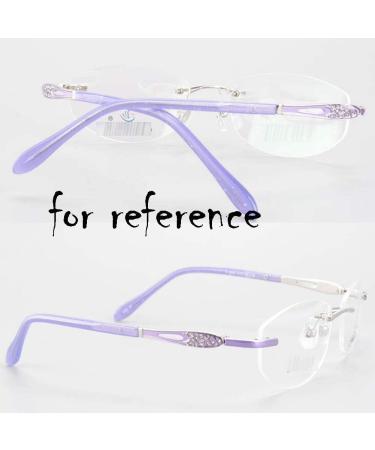 Buy YGNJH Glasses Replacement Legs - Women's Rhinestone Eyeglass Temples for Rimless Glasses in Purple - International Shipping Available - Buy Online on GoSupps.com