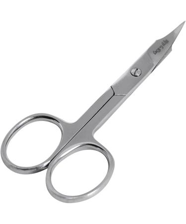 Men's Facial Grooming Scissors - Nose Ear Hair Removal, Beard Mustache Care, Eyebrow Eyelash Trimming - Hair Cutting Clippers - Silver - Buy Online on GoSupps.com