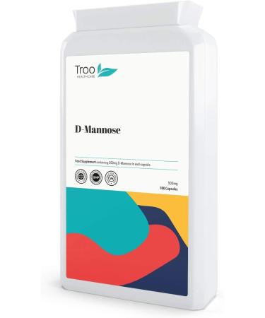 D-Mannose 500mg Supplement - 180 Capsules - Vegan Support for Men & Women - UK Made to GMP Standard - Buy Online on GoSupps.com