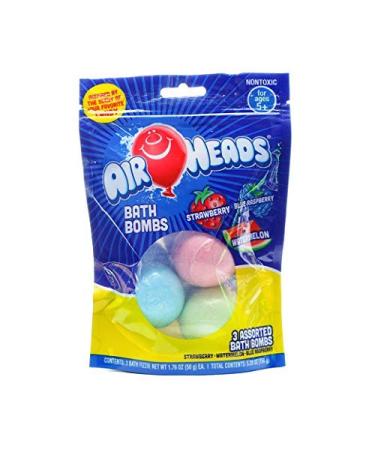 Flex Beauty Bag AirHeads Bath Bombs Set - Strawberry Watermelon Blue Raspberry - 5.28 oz total - Buy Online on GoSupps.com