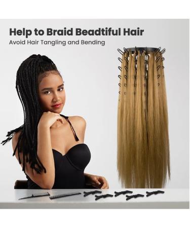 Sunnacate Height Adjustable Braiding Hair Rack 360 Rotatable Hair Rack with 120-Pegs Hair Divider Rack for Braiding Hair Extension Holder Stand for Stylists Braiding Supplies Tools Barber Shop - Buy Online on GoSupps.com