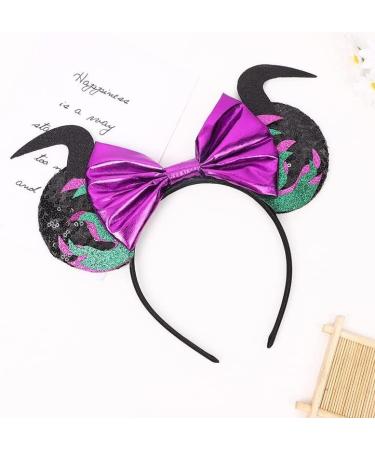 Mouse Deluxe Ears Headband Maleficent Halloween Headband For Halloween Cosplay Party Favor (2) - Buy Online on GoSupps.com