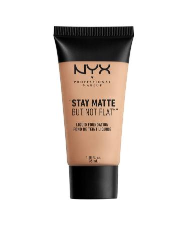 NYX PROFESSIONAL MAKEUP Stay Matte But Not Flat Liquid Foundation  Soft Beige  1.18 Ounce Soft Beige 1.18 Fl Oz (Pack of 1)