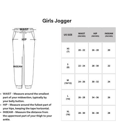 Real Essentials Girls' Lounge Joggers 3 Pack - Soft Athletic Performance Sweatpants (Ages 7-16) Medium Set 8 - Buy Online on GoSupps.com