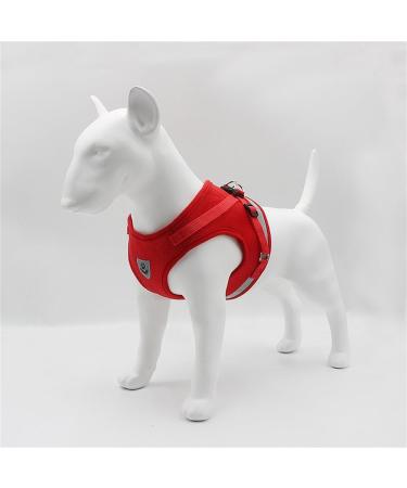 LOOK ANDE HOUSE Reflective Soft Padded Dog Dishes for Small Dogs & Cats - Air-Mesh Design with Leash - XS Red (Chest 24-27cm) - Buy Online on GoSupps.com
